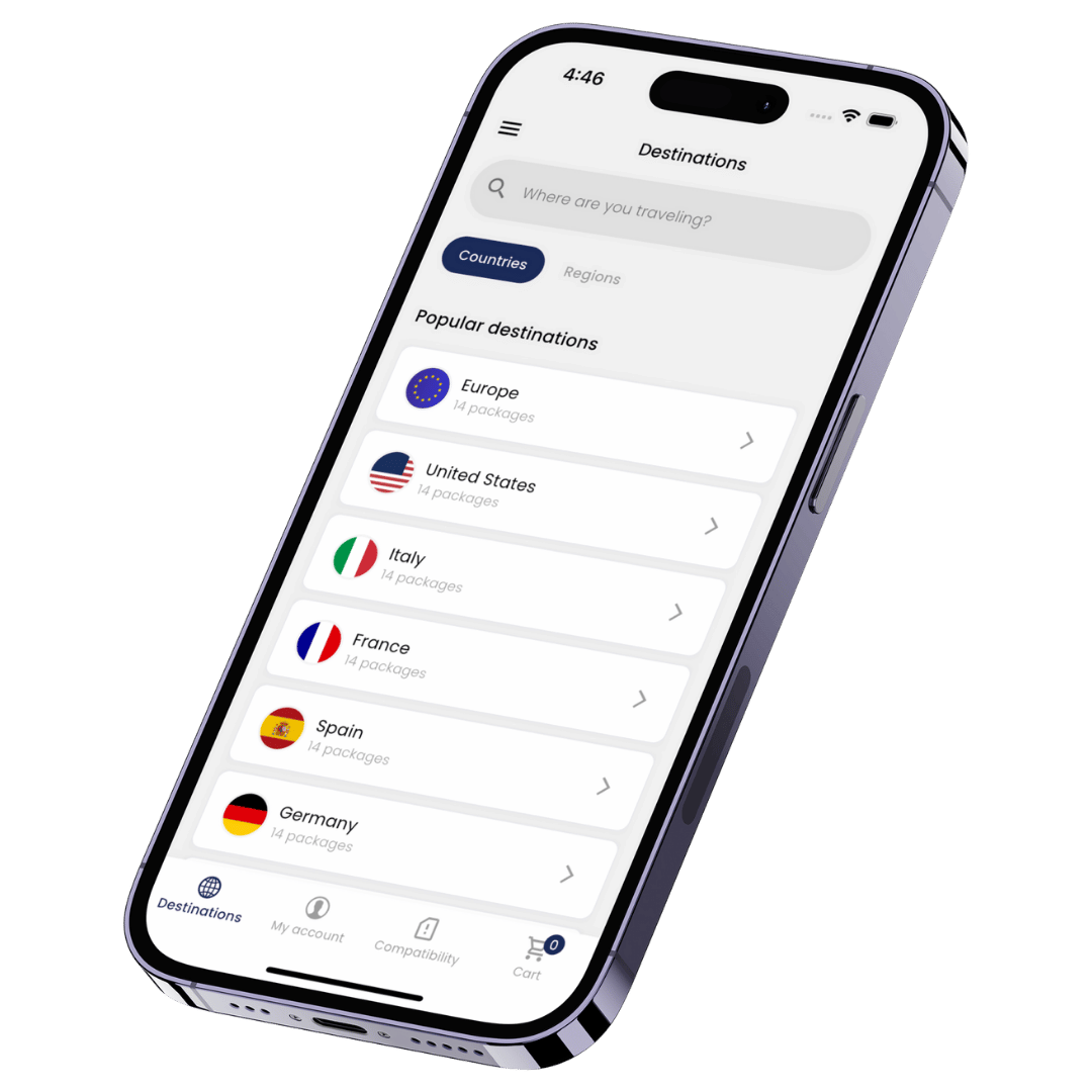 Travel eSIM for iOS and Android